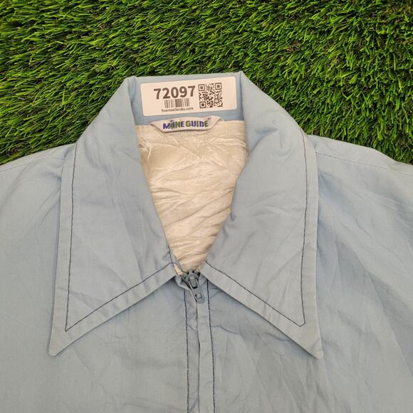 Vintage 90s MOD Jacket XL 23x28 Blue USA - Picture 9 of 13